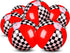 Hollowfly 6 Pack Race Car Beach Ball for Kids 7.87" Bulk Inflatable Black