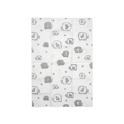 Dr. Talbot's Disposable Changing Pads, Absorbent Travel Diaper with Gray Elephant Print