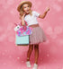 DolliBu Cotton Candy Pink Unicorn Plush Toy Pet Carrier, Cute Stuffed Animal Purse for Girls with Removable Sparkly Toy