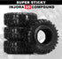 INJORA 1.3" Tires - S5 Cling On Tires 70 * 26mm for SCX24 TRX4M AX24 1/18 1/24 Micro Crawler