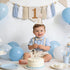 1st First Birthday High Chair Banner Decorations For Boy Birthday Hat With One Cake Topper Photo Backdrop