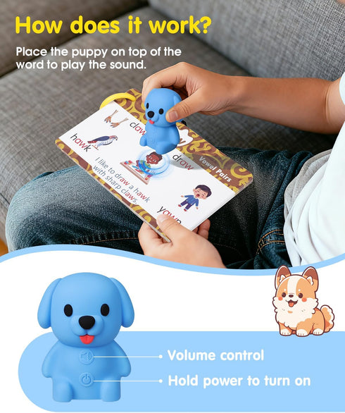 148 148 592 90 3-8 1st 2nd Phonics Talking Flash Cards with Reader Dog, Learn to Read with Pages, Sentences, Words
