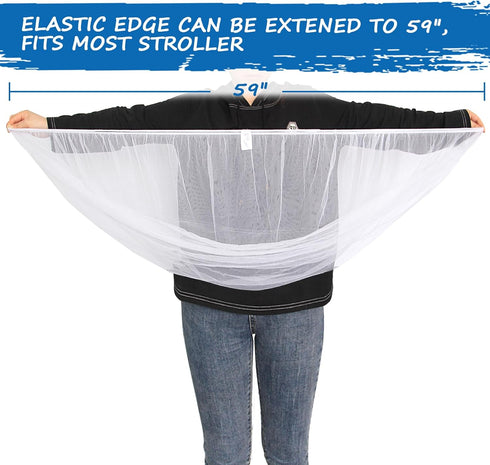 2 Pack Baby Mosquito Net for Stroller, Durable Bug Net for Car Seats, Bassinets, and Playards
