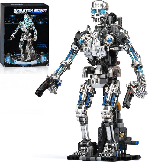 SATHIBI Mechanical Halloween Skull Robot Building Set for Adult,Horror Gothic Skull Alien