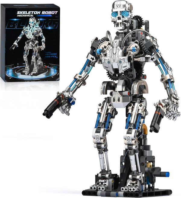 SATHIBI Mechanical Halloween Skull Robot Building Set for Adult,Horror Gothic Skull Alien