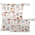 visesunny Hand Drawn Mushroom 2Pcs Wet Bag with Zippered Pockets Washable Reusable Roomy