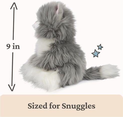 1 9 GUND Camilla Kitten Plush, Premium Cat Stuffed Animal for Ages and Up, Gray/White