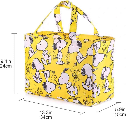 FINEX Waterproof PVC Cartoon Characters Rectangular Hand Carry Diaper Bag Tote with Zipper Closure, Multiple Dividers,