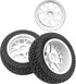 OD 75mm/2.95'' Rubber Tires & Plastic Wheel Rims, 12mm Hex for Traxxas HSP Tamiya 1/10 On-Road Cars