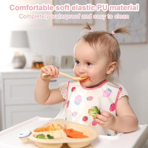 Accmor Mess Proof Waterproof Baby Bibs for Toddlers - Ideal for Eating