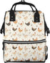 TZTTZT Cute Countryside Chicken Print Diaper Bag Backpack, Toddler Baby Girl Boy Diaper