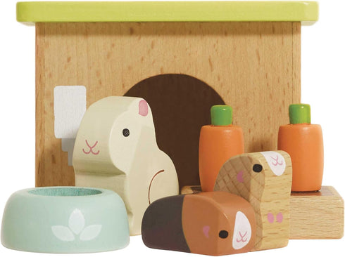 Le Toy Van - Adorable Wooden Daisylane Bunny & Guinea Accessories Play