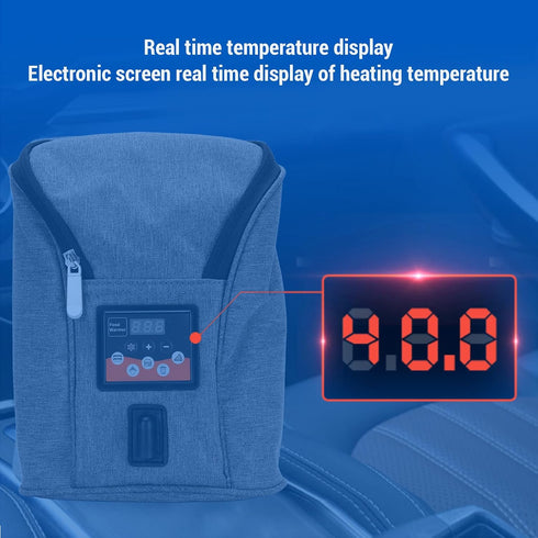 Fockety Portable Bottle Warmer, Adjustable Temperature Cordless Baby Milk Bottle Warmer Insulated Baby Bottle Warmer
