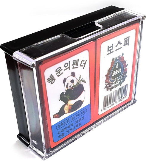 Lucky Panda Hwatu Card Set, Korean Flower Battle Traditional Card Game for Go or Stop/Godori