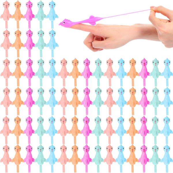 Poen 400 Pcs 3.94" Slingshot Chicken Party Favors Flying Chicken Stretchy Rubber Flick