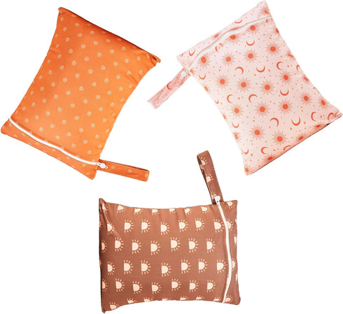 Happy Flute 3 Set Wet Bag Storage Bag Waterproof Washable Travel Bags, Beach, Pool, Gym Bag for Swimsuits & Wet Clothes