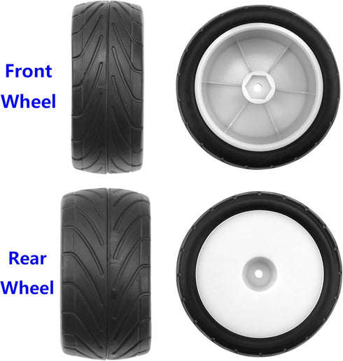 4Pack ShareGoo RC 85mm/3.34" Rubber Tires Front Rear Tyres for Redcat HPI HSP Kyosho 1/10 RC Buggy