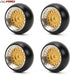 RCAWD Rim Wheel Drift Tire for 1/28 Wltoys K969 K989 P929, Drift Rally Kyosho Mini-Z Mini-Q Mini-D (Yellow)