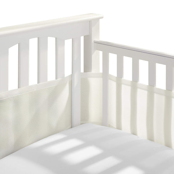 BreathableBaby Breathable Mesh Liner for Full-Size Cribs, Classic 3mm Mesh, Natural Ecru