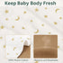 Pikabuki 3 Pack 47 47 inches, Muslin Swaddle Blankets for Boys Girls, Receiving Baby Blanket Large x Soft Breathable