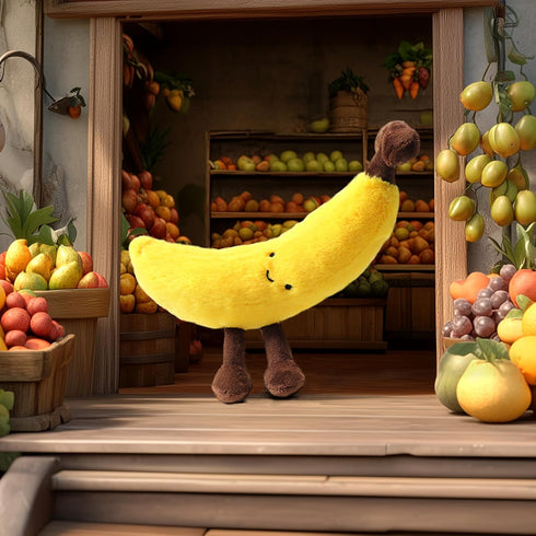 Plush,12 Inches, RECUR Banana Stuffed Animals Toy,Soft Fruit Banana Adorable Gift for All Ages