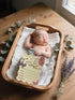 Wooden Birth Announcement Sign - Butterfly Daisy Hello World Newborn Baby Name Birth Stats Board, Floral Nursery Decor