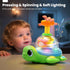 6-12 1 Tummy 7 8 9 10 11 Baby Crawling Toys Months, Musical Light-up Toys for Year Old, Press to Spin Turtle for Cause