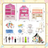 WEHOO 74Pcs Set Backpack Dollhouse Acessories Furniture Mini Cabinet with Drawers Case Handbag Towel Cosmetic Bathroom
