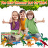 3 Bees & Me Dinosaur Toys - 12 Large Dino Toy Figures with Storage Box - 6 inch Dinosaurs - Gift Set for Kids
