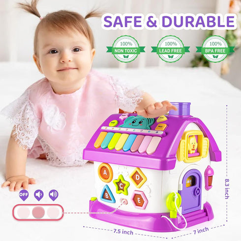 Marstone Montessori Toys for 1-2 Year Old Girls, 8 in 1 Multi-Functional Learning House