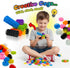 (Pack 1) 4910-1 JA-RU Building Blocks Spinning Toy of Creative Cogs. Click, Clock, & Stock. Connect Colorful Pieces.