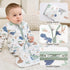 12-18 0.5 2-Way 2 Pack(Large) Baby Sleep Sack Months, Long Sleeve Baby Wearable Blanket Tog with Mittens, Zipper