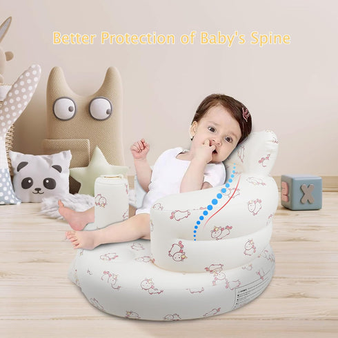 3 EKEPE Inflatable Baby Seat with Built in Pump for Babies Months & Up, Baby Floor Seats for Sitting Up, Blow Up Baby