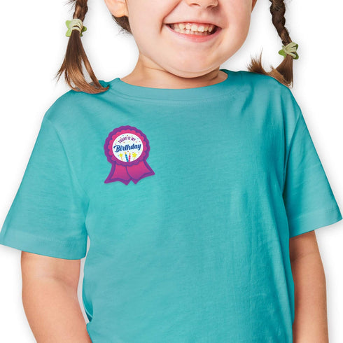 Birthday Ribbon Stickers / 250 Birthday Stickers for Kids / 1 5/8" x 2" School Today is My Birthday Labels