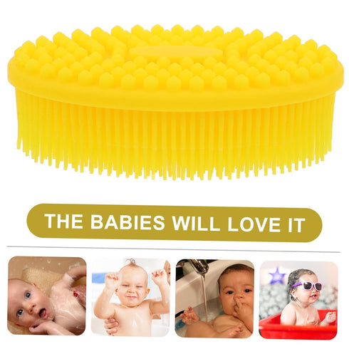 Bath Brush Soft Silicone Hair Care Brush for Newborns Ergonomic Handle for Gentle Scalp for Healthy Hair Growth