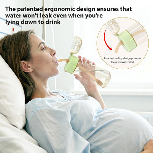 Set, 180C/356F (5 oz, 8 oz16 oz) PPSU Pregnancy Water Bottle and Baby Bottle Patented Leak-Proof Design, Postpartum