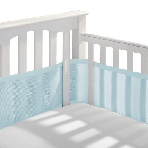 BreathableBaby Breathable Mesh Liner for Full-Size Cribs, Classic 3mm Mesh, Blue Green