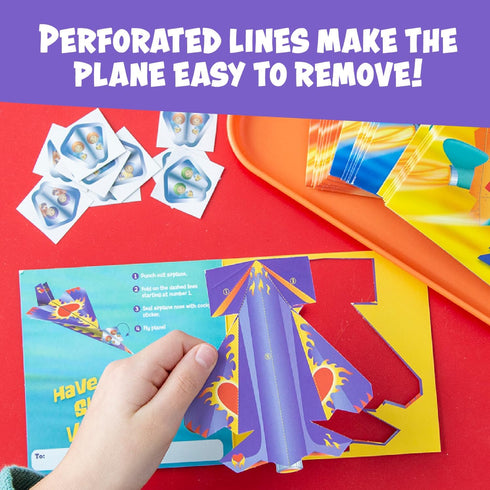 Peaceable Kingdom Valentine's Day Gift for Kids, Fun Party Favors for Classroom, Goodie Bag Stuffers - Paper Plane