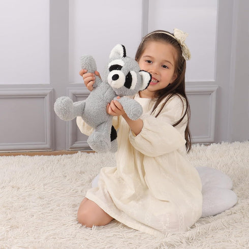 Apricot Lamb Toys Plush Velvet Raccoon Stuffed Animal, Soft Cuddly Perfect for Child (10 Inches)