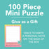 Galison Wendy Gold Florida Shaped Mini Puzzle, 100 Pieces, 8” x 9.75” – Die-Cut Jigsaw Puzzle Gift Idea