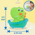 HAP-P-KID 12 18 24 1 2 3 4 5 Dinosaur Bath Bubble Maker, Automatic Dino Bubbles Blower, Bathtub Shower Machine Toys