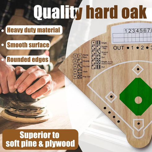 Deartisan Baseball Board Game, Oak Made Leisure Game for Sport Battle Table Game for Family Party Holiday