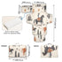 WELLDAY Western Cowboy Geometric Baby Changing Pad - Waterproof Diaper Changing Pad with Built-in Pillow - Portable