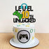 Level 10th Unlocked Cake Topper, Happy 10th Birthday Decoration, Video Game Controller Theme Supplies