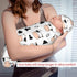 Cute Cow Print Swaddle Blanket Hat Set for Boys Girls, Soft Newborn Sleeping Sack Receiving Blanket Shower Gift