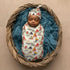 Sailboats Sets Cartoon Newborn Swaddle Blankets Hat Soft Baby Receiving Blanket Swaddle Sack for Baby Shower Infant Boy