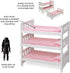 Badger Basket Pink Stripe Convertible Doll Bunk Bed with Storage Baskets & Personalization Kit for 20 inch Dolls