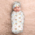 JGUcxnv Set 0-6 Bear Newborn Swaddle Blanket with Beanie Hat, Soft Stretchy Baby Swaddle Sack and Adjustable Knot Hat