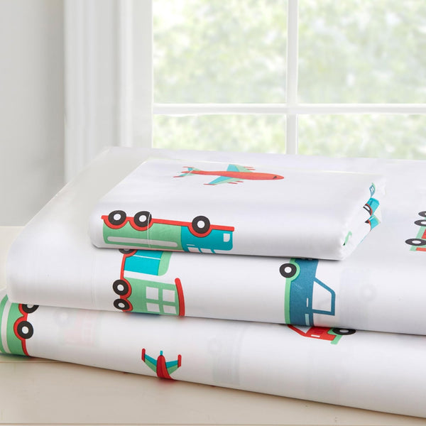 Wildkin Toddler Sheet Set Soft Microfiber, Fitted & Top Sheet, Pillowcase -