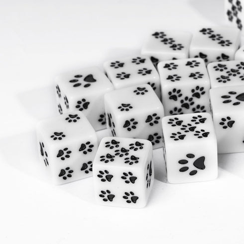 10 Piece D6 Dice Set: 16mm Six Sides Game Dice Set for MTG, Dungeons and Dragons, Black Cat's Paw